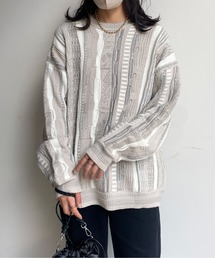 CPCM（シーピーシーエム）の「3D編みニットプルオーバー（ニット/セーター・メンズ）」