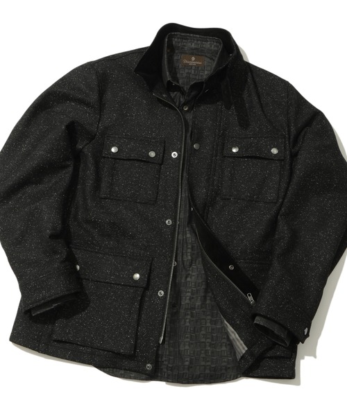 MEN'S BIGI(メンズビギ)の「ウールネップモーターサイクルジャケット(ブルゾン・メンズ・ブラウン/ブラック・01/02/03/04)」の2枚目の写真