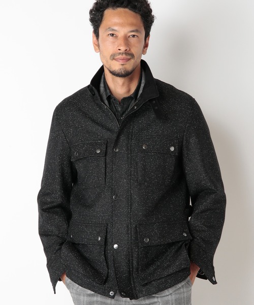 MEN'S BIGI(メンズビギ)の「ウールネップモーターサイクルジャケット(ブルゾン・メンズ・ブラウン/ブラック・01/02/03/04)」の8枚目の写真