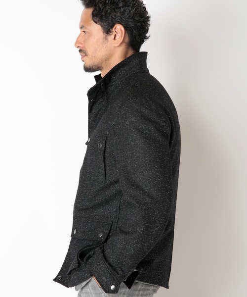 MEN'S BIGI(メンズビギ)の「ウールネップモーターサイクルジャケット(ブルゾン・メンズ・ブラウン/ブラック・01/02/03/04)」の9枚目の写真