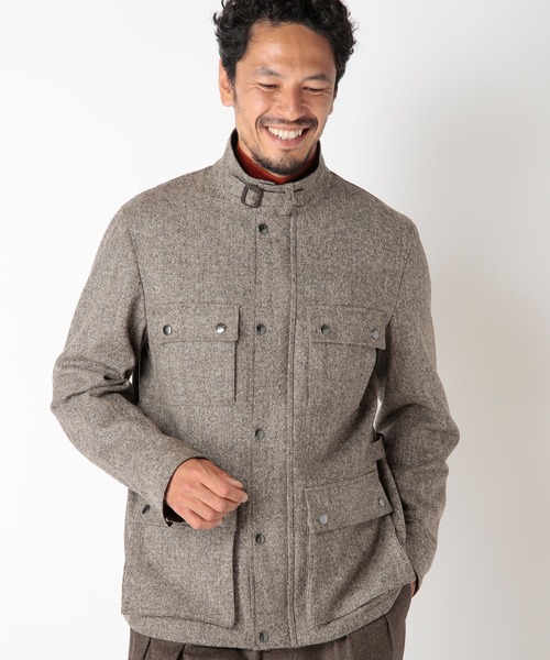 MEN'S BIGI(メンズビギ)の「ウールネップモーターサイクルジャケット(ブルゾン・メンズ・ブラウン/ブラック・01/02/03/04)」の6枚目の写真