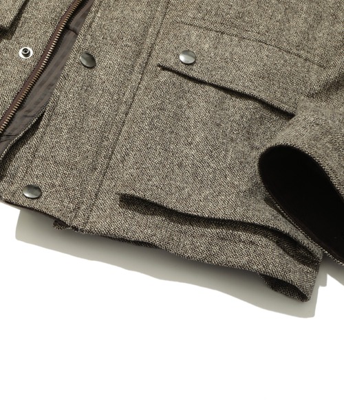 MEN'S BIGI(メンズビギ)の「ウールネップモーターサイクルジャケット(ブルゾン・メンズ・ブラウン/ブラック・01/02/03/04)」の15枚目の写真