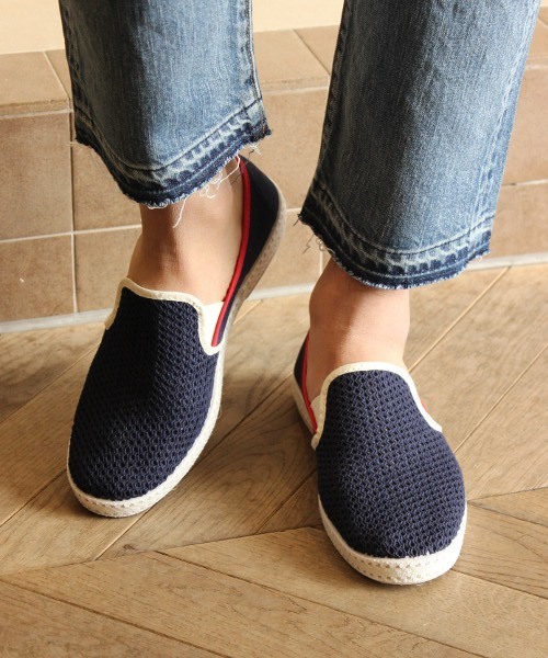 EDIFICE(エディフィス)の「◇RIVIERAS/リベエラ LeGrandBleuキャンバス*メッシュスニーカー(スニーカー・メンズ・ネイビー・42/44/43/41/40)」の1枚目の写真