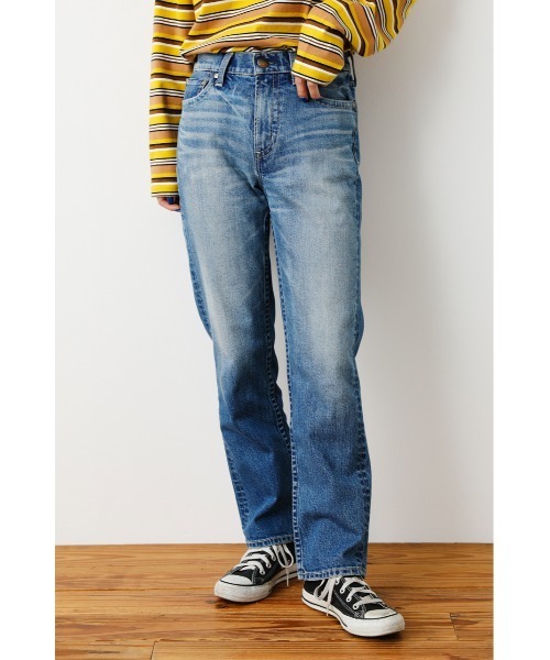 RODEO CROWNS WIDE BOWL（ロデオクラウンズワイドボウル）の「Rough Chic slim straight（デニムパンツ・レディース・ブルー/ブラック・25inch/24inch/23inch/27inch/26inch）」の2枚目の写真