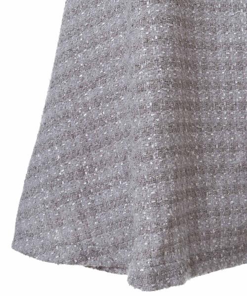 31 Sons de mode（トランテアン　ソン　ドゥ　モード）の「ツイードフレアスカート（スカート・レディース・ブラック×ホワイト/サックスブルー/オフホワイト・36/38）」の9枚目の写真