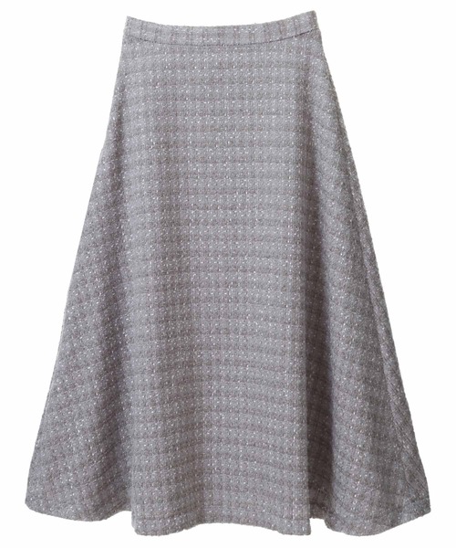 31 Sons de mode（トランテアン　ソン　ドゥ　モード）の「ツイードフレアスカート（スカート・レディース・ブラック×ホワイト/サックスブルー/オフホワイト・36/38）」の4枚目の写真