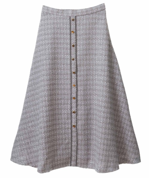 31 Sons de mode（トランテアン　ソン　ドゥ　モード）の「ツイードフレアスカート（スカート・レディース・ブラック×ホワイト/サックスブルー/オフホワイト・36/38）」の18枚目の写真