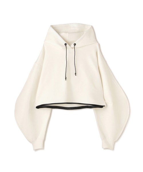 AULA AILA（アウラアイラ）の「AULA AILA（アウラ アイラ）別注ショート丈パーカー（パーカー・レディース・ライトブルー/ブラック/オフホワイト・0）」の11枚目の写真