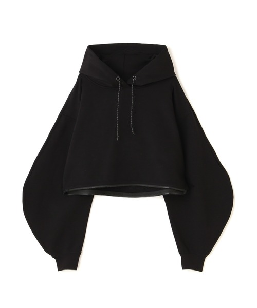 AULA AILA（アウラアイラ）の「AULA AILA（アウラ アイラ）別注ショート丈パーカー（パーカー・レディース・ライトブルー/ブラック/オフホワイト・0）」の13枚目の写真