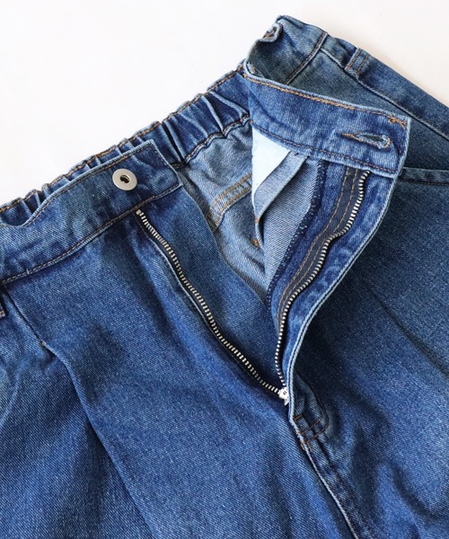 antiqua(アンティカ)の「コットン100%ワイドタックデニムパンツ(デニムパンツ・メンズ・ブルー/コバルトブルー・FREE)」の17枚目の写真