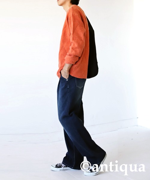 antiqua(アンティカ)の「コットン100%ワイドタックデニムパンツ(デニムパンツ・メンズ・ブルー/コバルトブルー・FREE)」の10枚目の写真