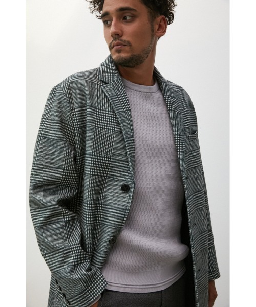 AZUL by moussy(アズールバイマウジー)の「WASHABLE CHESTER COAT/ウォッシャブルチェスターコート(チェスターコート・メンズ・ブラック/ブラック系その他・SMALL/MEDIUM/LARGE)」の3枚目の写真