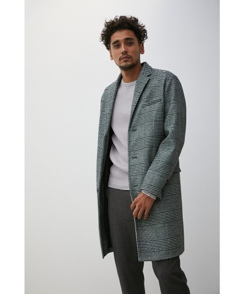 AZUL by moussy(アズールバイマウジー)の「WASHABLE CHESTER COAT/ウォッシャブルチェスターコート(チェスターコート・メンズ・ブラック/ブラック系その他・SMALL/MEDIUM/LARGE)」の4枚目の写真