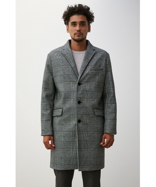 AZUL by moussy(アズールバイマウジー)の「WASHABLE CHESTER COAT/ウォッシャブルチェスターコート(チェスターコート・メンズ・ブラック/ブラック系その他・SMALL/MEDIUM/LARGE)」の6枚目の写真