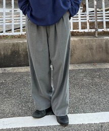 WHIMSIC | 【WHIMSIC/サイズ展開あり】ストライプ2タックスラックス(スラックス)