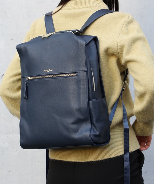 Legato Largo(レガートラルゴ)の「【Legato Largo】LG-E1312 PC収納リュック(バックパック/リュック・レディース・ライトグレー/ブラック/ネイビー/ブラウン/キャメル・FREE)」の4枚目の写真