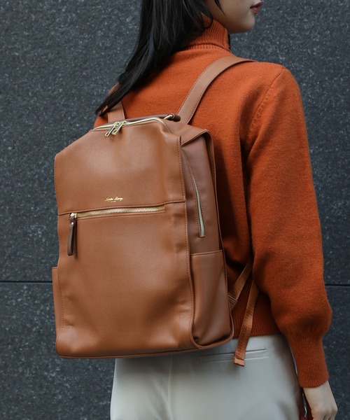 Legato Largo(レガートラルゴ)の「【Legato Largo】LG-E1312 PC収納リュック(バックパック/リュック・レディース・ライトグレー/ブラック/ネイビー/ブラウン/キャメル・FREE)」の5枚目の写真