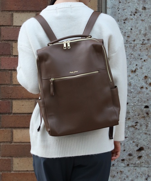 Legato Largo(レガートラルゴ)の「【Legato Largo】LG-E1312 PC収納リュック(バックパック/リュック・レディース・ライトグレー/ブラック/ネイビー/ブラウン/キャメル・FREE)」の10枚目の写真