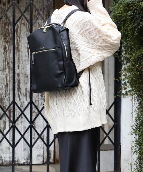 Legato Largo(レガートラルゴ)の「【Legato Largo】LG-E1312 PC収納リュック(バックパック/リュック・レディース・ライトグレー/ブラック/ネイビー/ブラウン/キャメル・FREE)」の18枚目の写真