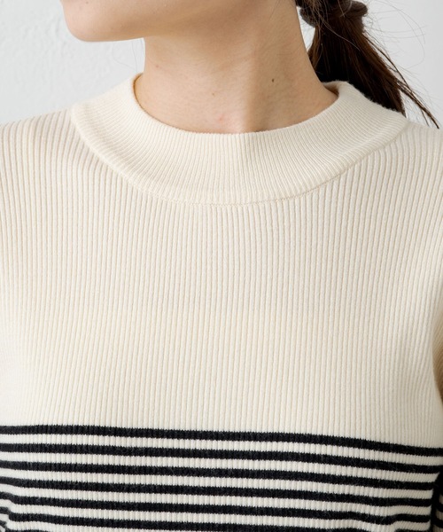 PUAL CE CIN（ピュアルセシン）の「【Du noir】袖パールリブニットプルオーバー（ニット/セーター・レディース・ブラック/その他/オフホワイト・FREE）」の4枚目の写真