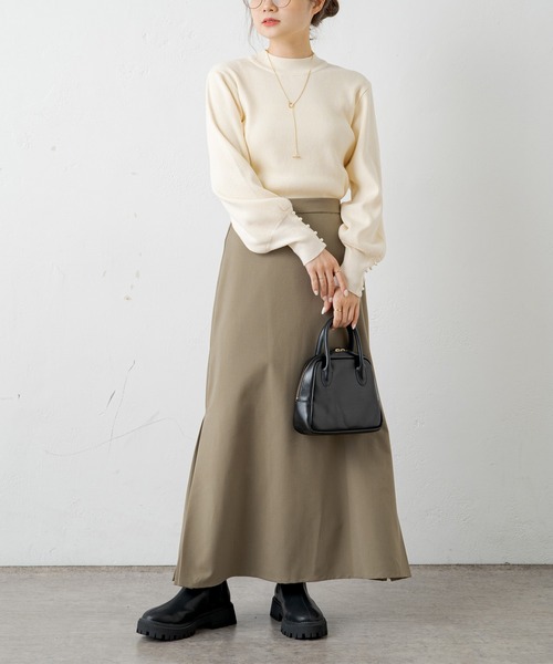 PUAL CE CIN（ピュアルセシン）の「【Du noir】袖パールリブニットプルオーバー（ニット/セーター・レディース・ブラック/その他/オフホワイト・FREE）」の20枚目の写真