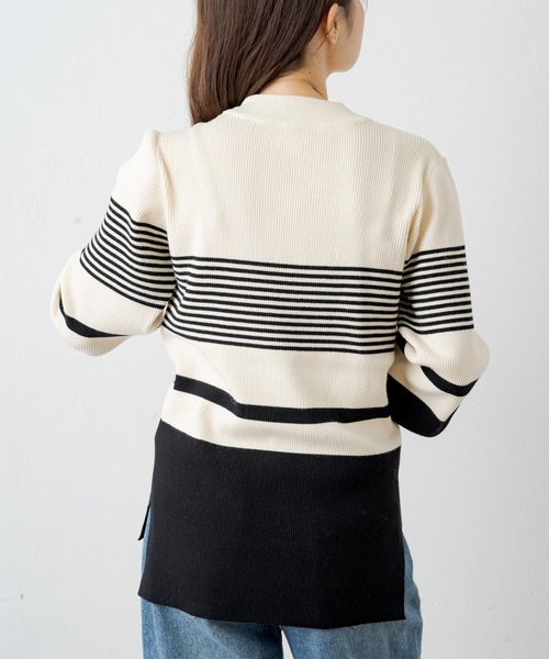 PUAL CE CIN（ピュアルセシン）の「【Du noir】袖パールリブニットプルオーバー（ニット/セーター・レディース・ブラック/その他/オフホワイト・FREE）」の6枚目の写真