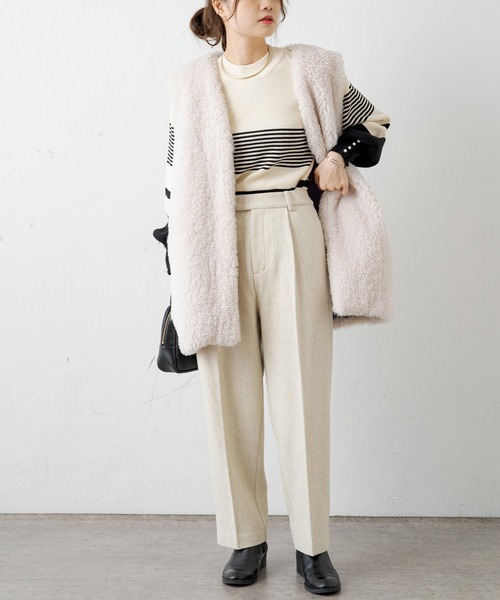 PUAL CE CIN（ピュアルセシン）の「【Du noir】袖パールリブニットプルオーバー（ニット/セーター・レディース・ブラック/その他/オフホワイト・FREE）」の15枚目の写真