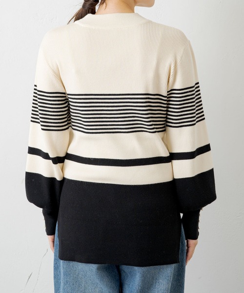 PUAL CE CIN（ピュアルセシン）の「【Du noir】袖パールリブニットプルオーバー（ニット/セーター・レディース・ブラック/その他/オフホワイト・FREE）」の16枚目の写真