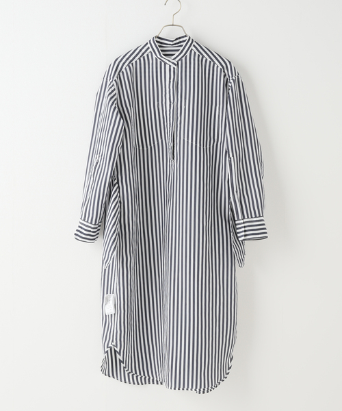 IENA(イエナ)の「STRIPE BOUNCE シャツワンピース(ワンピース・レディース・ネイビー/ブルー・36/38)」の10枚目の写真