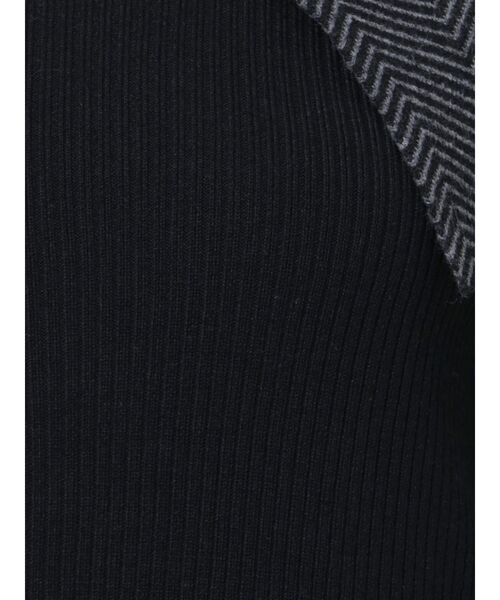 LAGUNAMOON（ラグナムーン）の「ヘリンボンカラーニットワンピース（ワンピース・レディース・ブルー/アイボリー/ブラック・SMALL/MEDIUM）」の11枚目の写真