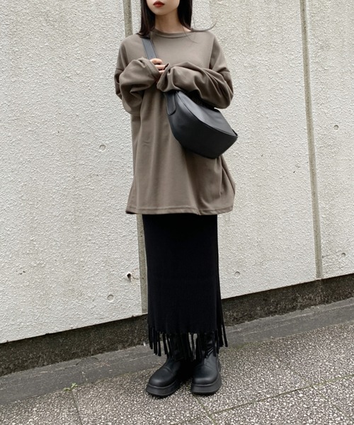 LVEU.（ラブユ.）の「【LVEU.】ラウンドワンショルダーバッグ / バッグ 鞄 BAG ショルダー メッセンジャー ラウンド 合皮 ブラック ホワイト ZOZOTOWN限定（ショルダーバッグ・レディース・ブラック/ホワイト・FREE）」の11枚目の写真