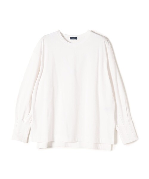 SHIPS(シップス)の「強撚天竺 タック スリーブ 無地 TEE◇(Tシャツ/カットソー・レディース・オフホワイト/ピンク・ONE SIZE)」の21枚目の写真