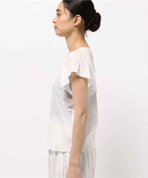 Demi-Luxe BEAMS（デミルクス ビームス）の「Demi-Luxe BEAMS / バタフライスリーブ ブラウス（シャツ/ブラウス・レディース・オフホワイト/レッド/ネイビー・38/36）」の5枚目の写真