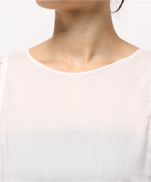 Demi-Luxe BEAMS（デミルクス ビームス）の「Demi-Luxe BEAMS / バタフライスリーブ ブラウス（シャツ/ブラウス・レディース・オフホワイト/レッド/ネイビー・38/36）」の8枚目の写真