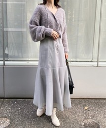 one after another NICE CLAUP | あざとモテ。フェザーカーディガン＋キャミワンピースセット(ワンピース)