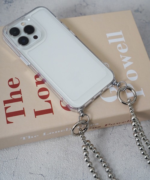 IAMUSE(アイアミューズ)の「クリアスマホケース ショルダーリング付き iPhoneケース S0863【IAMUSE】(スマホケース/カバー・レディース・シルバー/ゴールド・K/F/A/C/E/H/J/D/B/G/I)」の2枚目の写真