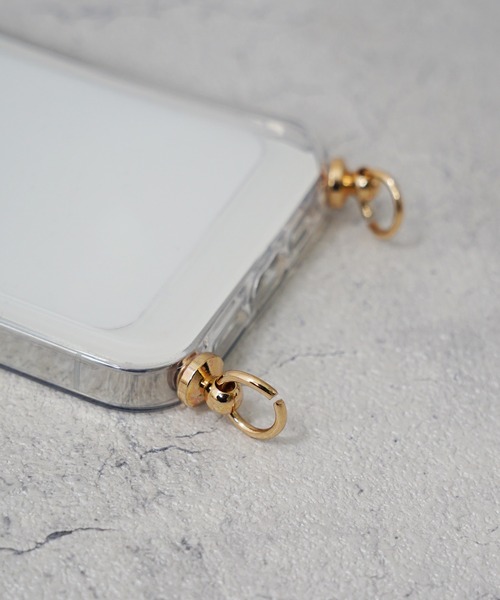 IAMUSE(アイアミューズ)の「クリアスマホケース ショルダーリング付き iPhoneケース S0863【IAMUSE】(スマホケース/カバー・レディース・シルバー/ゴールド・K/F/A/C/E/H/J/D/B/G/I)」の8枚目の写真