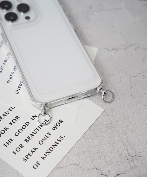 IAMUSE(アイアミューズ)の「クリアスマホケース ショルダーリング付き iPhoneケース S0863【IAMUSE】(スマホケース/カバー・レディース・シルバー/ゴールド・K/F/A/C/E/H/J/D/B/G/I)」の10枚目の写真