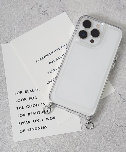 IAMUSE(アイアミューズ)の「クリアスマホケース ショルダーリング付き iPhoneケース S0863【IAMUSE】(スマホケース/カバー・レディース・シルバー/ゴールド・K/F/A/C/E/H/J/D/B/G/I)」の11枚目の写真