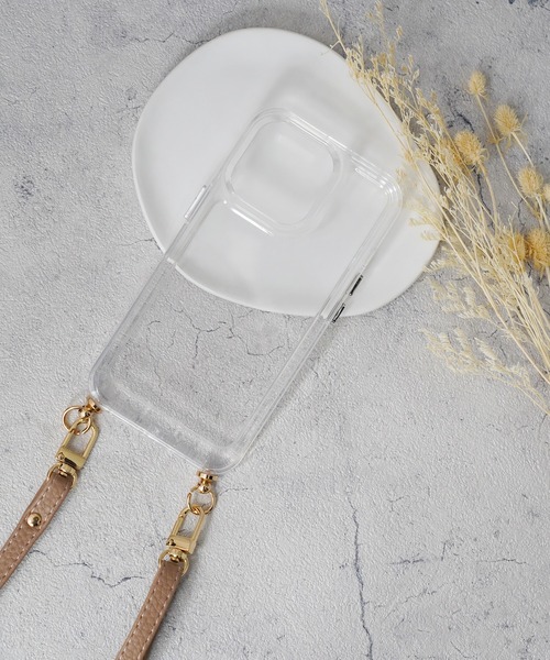 IAMUSE(アイアミューズ)の「クリアスマホケース ショルダーリング付き iPhoneケース S0863【IAMUSE】(スマホケース/カバー・レディース・シルバー/ゴールド・K/F/A/C/E/H/J/D/B/G/I)」の6枚目の写真