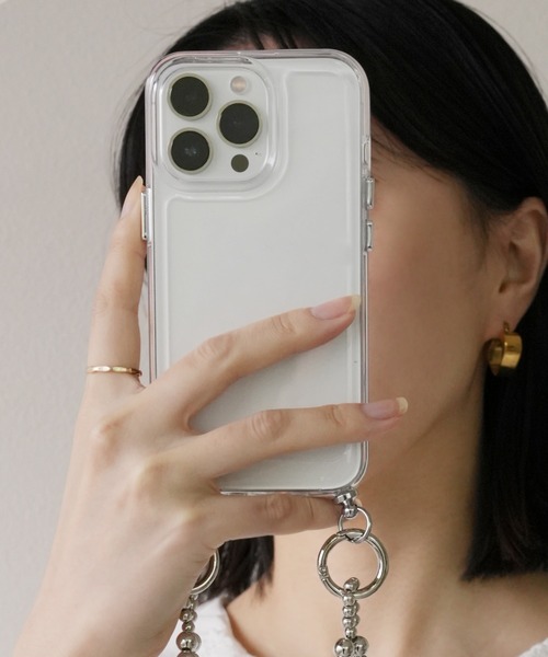 IAMUSE(アイアミューズ)の「クリアスマホケース ショルダーリング付き iPhoneケース S0863【IAMUSE】(スマホケース/カバー・レディース・シルバー/ゴールド・K/F/A/C/E/H/J/D/B/G/I)」の14枚目の写真