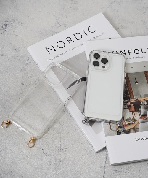 IAMUSE(アイアミューズ)の「クリアスマホケース ショルダーリング付き iPhoneケース S0863【IAMUSE】(スマホケース/カバー・レディース・シルバー/ゴールド・K/F/A/C/E/H/J/D/B/G/I)」の4枚目の写真
