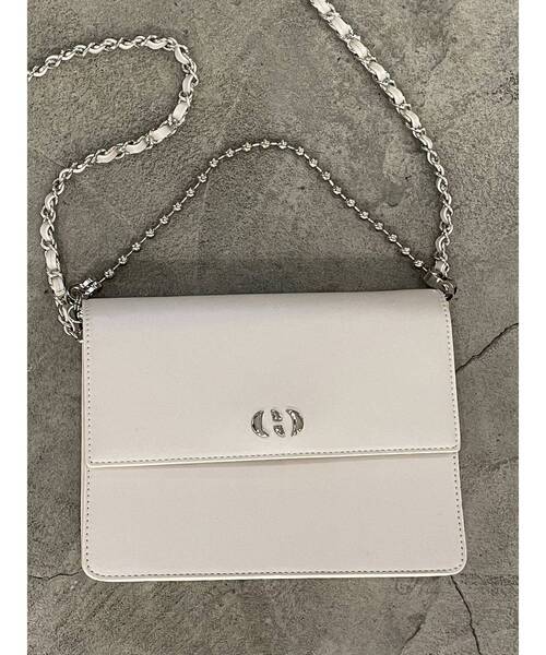 EMODA（エモダ）の「チェーンショルダーミニバッグ（ハンドバッグ・レディース・ブラック/ホワイト・FREE）」の6枚目の写真