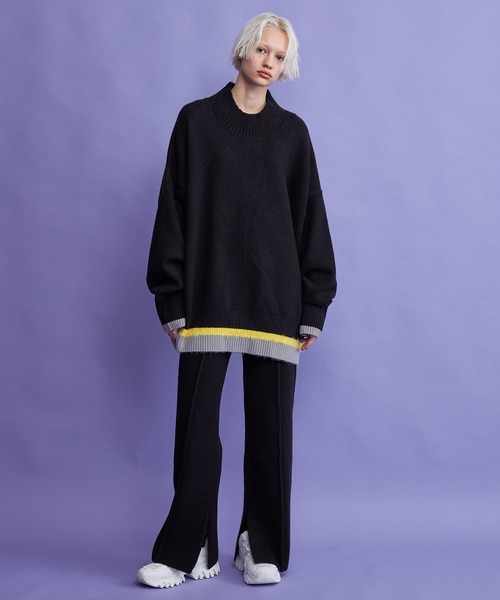 casane（カサネ）の「モヘヤライクバックラインパンツ（その他パンツ・レディース・ブラック/オレンジ・1/2）」の19枚目の写真