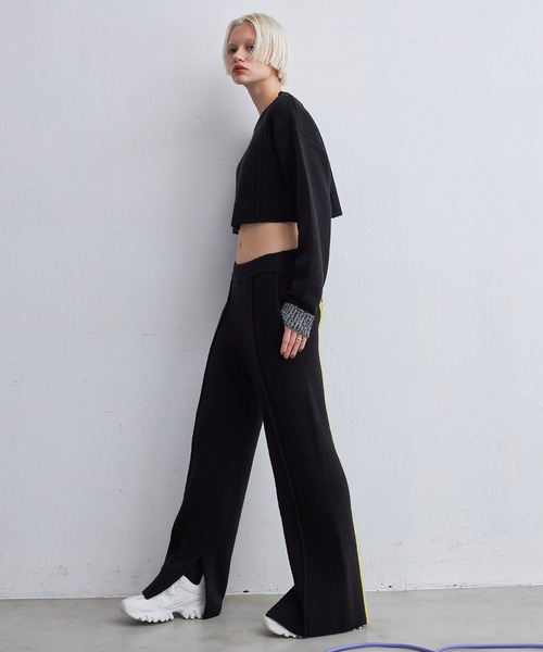 casane（カサネ）の「モヘヤライクバックラインパンツ（その他パンツ・レディース・ブラック/オレンジ・1/2）」の15枚目の写真