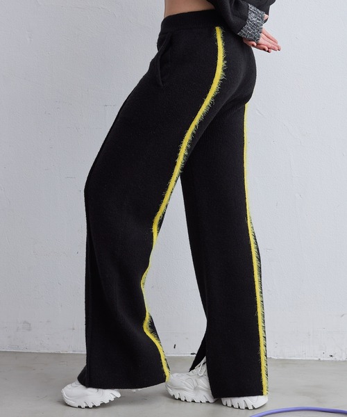 casane（カサネ）の「モヘヤライクバックラインパンツ（その他パンツ・レディース・ブラック/オレンジ・1/2）」の7枚目の写真