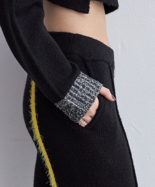 casane（カサネ）の「モヘヤライクバックラインパンツ（その他パンツ・レディース・ブラック/オレンジ・1/2）」の12枚目の写真