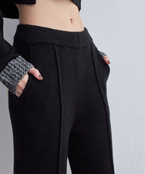 casane（カサネ）の「モヘヤライクバックラインパンツ（その他パンツ・レディース・ブラック/オレンジ・1/2）」の13枚目の写真