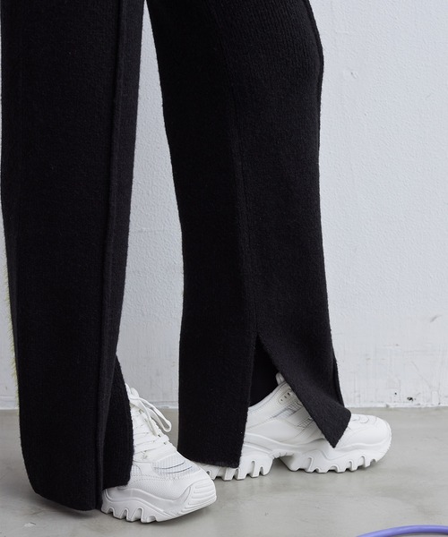 casane（カサネ）の「モヘヤライクバックラインパンツ（その他パンツ・レディース・ブラック/オレンジ・1/2）」の14枚目の写真