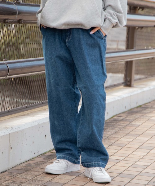 WEGO(ウィゴー)の「WEGO/バギーパンツ(デニムパンツ・メンズ・ブラック/ホワイト/ベージュ/インディゴブルー/ライトインディゴブルー・MEDIUM/LARGE)」の16枚目の写真